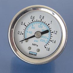1.5" Liquid Filled Gauge, Back Fittings